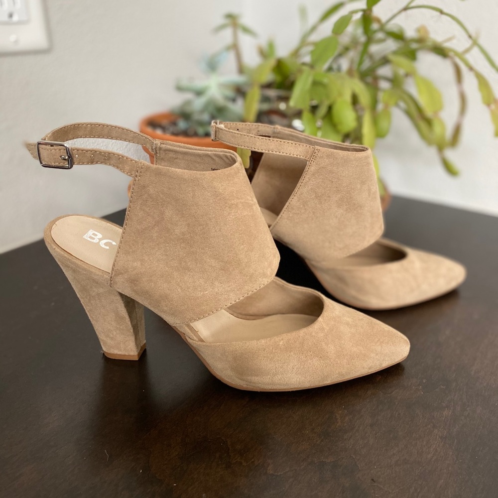 Taupe Suede Fashion Dress Booties by BC
